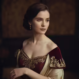 a woman with very large breast wearing a dress