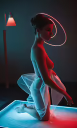 a nude girl is dressed like something from the motion blur