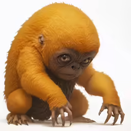 this strange looking animal is posed on his side