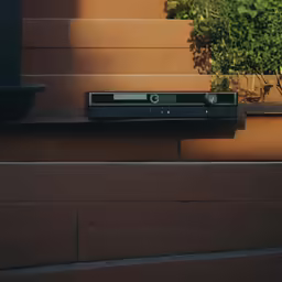 an old stereo that is hanging from a wall