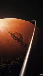 a large orange object with many little scratches in it