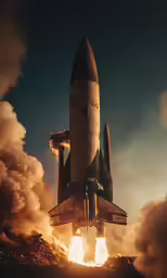 a nasa jet taking off into the sky