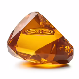 a large brown diamond on a white background