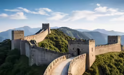 a long wall with trees on the side