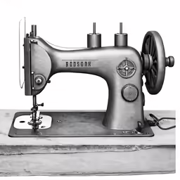an antique style sewing machine sitting on a table