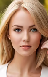 a beautiful blonde woman posing for a picture