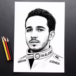 a drawing of lewis jones is displayed