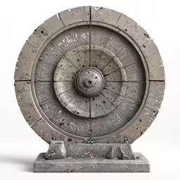 an old industrial style iron plate sculpture