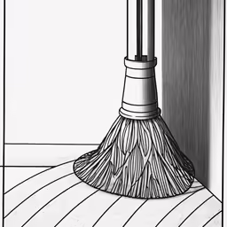 an image of an illustration with a cleaning brush in the corner