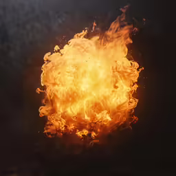 an orange fire with lots of water splashing around it