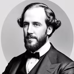 this is an antique photo of a bearded man