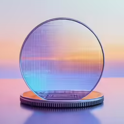 the image depicts an array of multiple thin circles