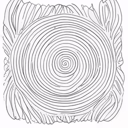 an art project designed using a spiral pattern