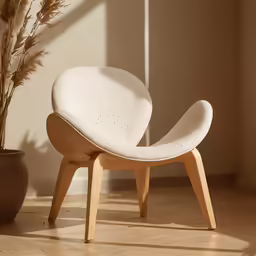 a small chair with an interesting design