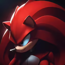 a sonic the hedge character in red and white