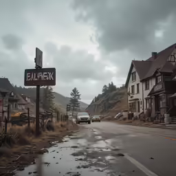 a street sign that is out in the middle of nowhere