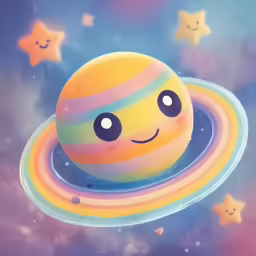 a rainbow colored object that looks like a smiley face