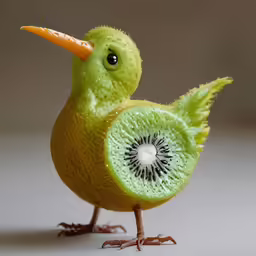 this is a stuffed bird made to look like an kiwi