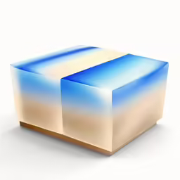 an illustration of the block that has blue and white blocks on top of it