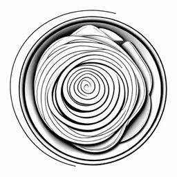 an art project with lines that resemble the shape and shape of a circular object