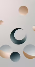 abstract shapes that appear to be floating in the air