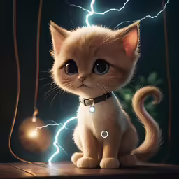 a kitten with a cute blue eyes is sitting on a table