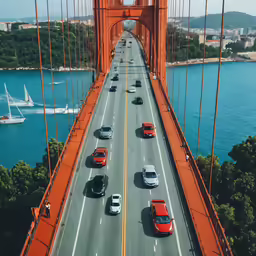 an image of cars driving over a bridge