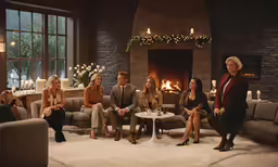 the cast of desperate season four appears to be having some serious conversation