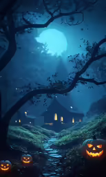 this is an image of a halloween scene