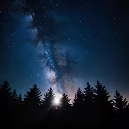 a large star shining brightly on the night sky