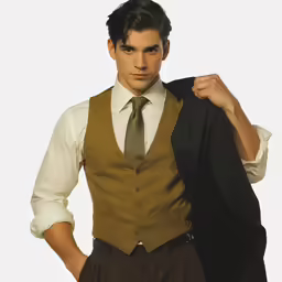 a man is wearing a jacket and tie