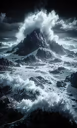 a large group of waves rolling into shore