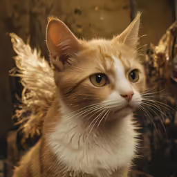 a close up view of a cat on a table