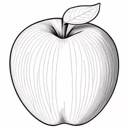 an apple with its top section stripped off from the seed,an apple with a leaf and a striped pattern