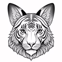 a black and white tiger