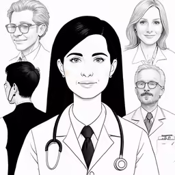 a couple of doctors standing side by side