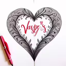 a heart shape cake that has the words vave