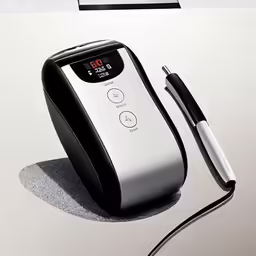 the electronic device has a power cord and two wires connected