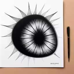 a piece of paper with a pen on it