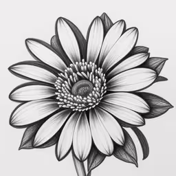 a close up of a flower in graphite,a black and white drawing of a sunflower
