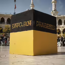 this is a yellow box with some writing on it