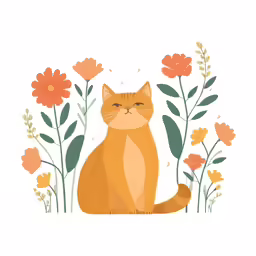 a card with a cat in the middle of the image