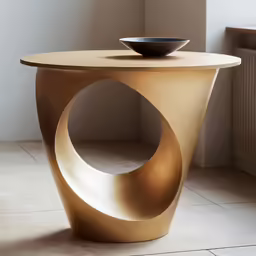 a dining table that has some kind of design on it