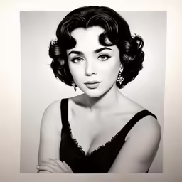 the picture is of a woman in black dress