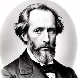 a black and white photo of a man with long hair