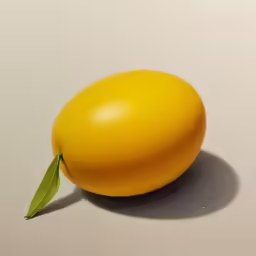 an orange in the sunlight with a leaf on it