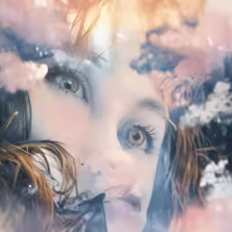 a beautiful young lady with fake eyelashes on her face and eyes