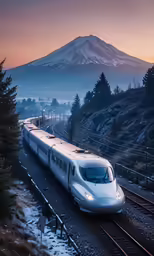 a white bullet train traveling down train tracks