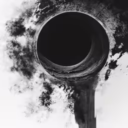 black and white photograph of a large clock tower