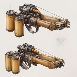 a bunch of objects drawn up in three stages